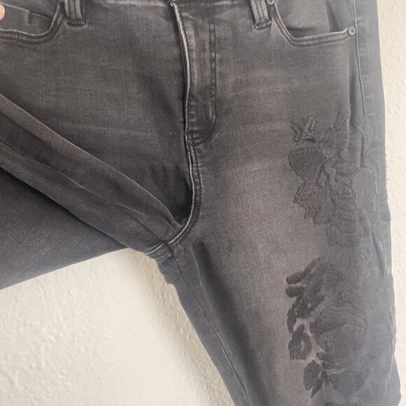 LVPL by Liverpool Kaden Embroidered Release Hem Ankle Jeans stretch Size 10/30 - Picture 6 of 12
